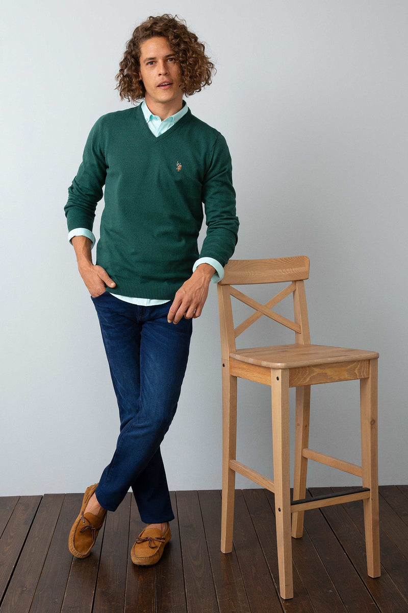 тъмно-зелен-пуловер-бейсик-8-652129-1