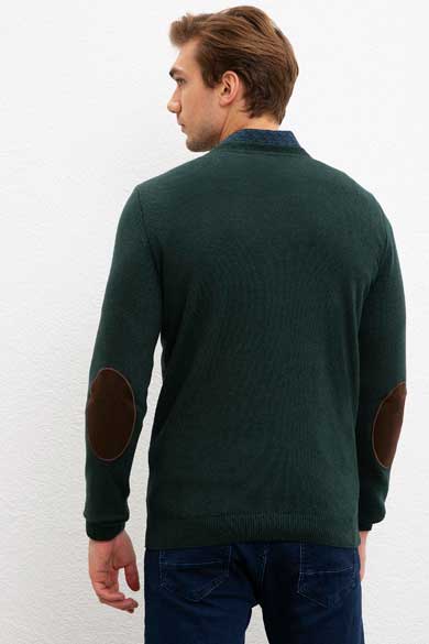 тъмно-зелен-пуловер-бейсик-8-842101-1