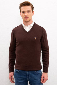 кафяв-меланж-пуловер-бейсик-8-842101-1